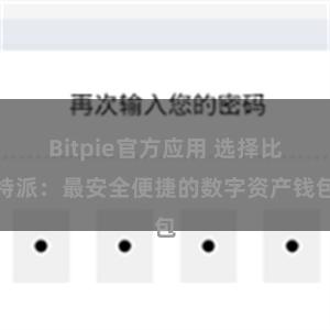 Bitpie官方应用 选择比特派：最安全便捷的数字资产钱包