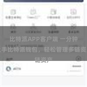 比特派APP客户端 一分钟上手比特派钱包，轻松管理多链资产