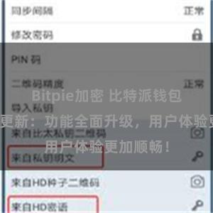 Bitpie加密 比特派钱包最新版本更新：功能全面升级，用户体验更加顺畅！