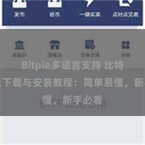 Bitpie多语言支持 比特派钱包下载与安装教程：简单易懂，新手必看