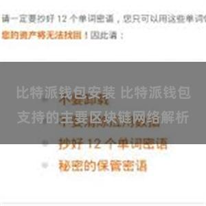 比特派钱包安装 比特派钱包支持的主要区块链网络解析