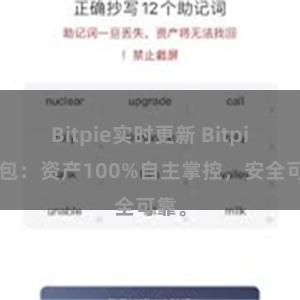 Bitpie实时更新 Bitpie钱包：资产100%自主掌控，安全可靠。