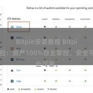 Bitpie安装教程 Bitpie钱包：资产100%自主掌控，安全可靠。