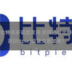 比特派多语言支持 如何通过比特派(Bitpie)设置交易加速？