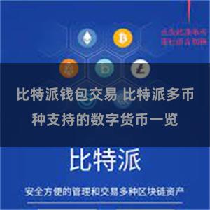 比特派钱包交易 比特派多币种支持的数字货币一览